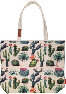 Сумка-шоппер с карманом 'Солнечный кактус' 1