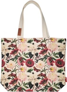 Сумка-шоппер с карманом 'Пионы'