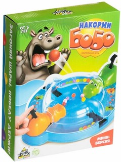 Настольная игра 'Накорми Бобо' мини-версия, бегемоты 1