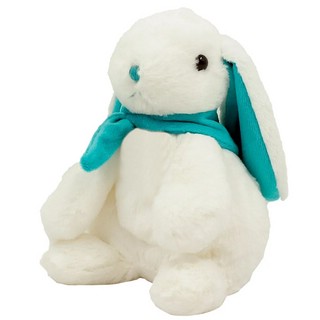 Кролик, 21 см, белый/бирюзовый, Лапкин 2
