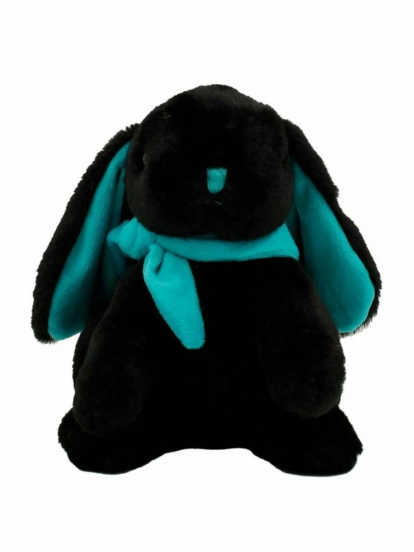 Кролик, 21 см, черный/бирюзовый