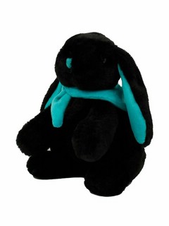 Кролик, 21 см, черный/бирюзовый 2