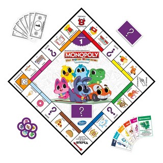 Настольная игра  Моя первая Монополия Monopoly, цвет мультиколор 2