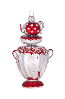 Елочное украшение 'Самоварчик-2' 8 см, стекло, в ассортименте...
