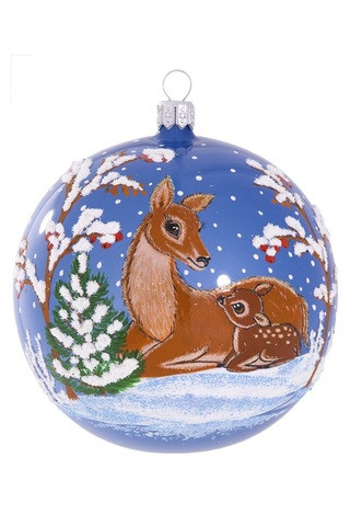 Шар 'Олени', стекло, артикул С 2255
