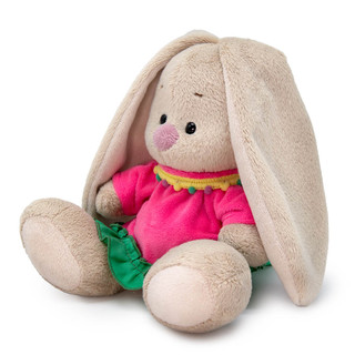 Зайка Ми в платье с зеленой оборкой, 15 см 2