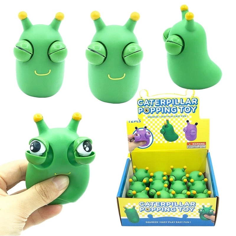 Игрушка-антистресс 'Гусеница-пучеглазик'