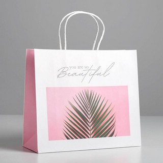 Пакет крафтовый 'You are so beautiful', 26 x 30 x 11,5 см