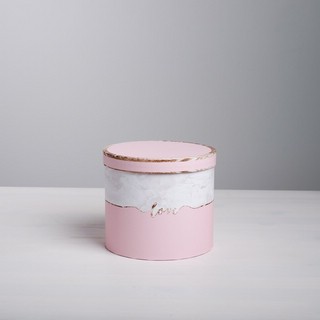 Коробка круглая 'Мрамор' N2, 16 х 16 х 14 см
