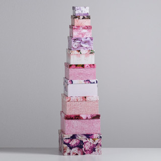 Коробка квадратная 'Цветочная' №2, 12 x 12 x 7 см 3