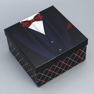 Коробка квадратная 'Костюмы' №2, 20x20x11 см