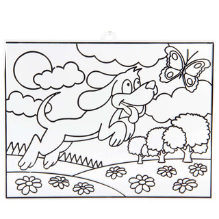 Набор для росписи витража 'Веселый пёс', Фабрика Фантазий 2