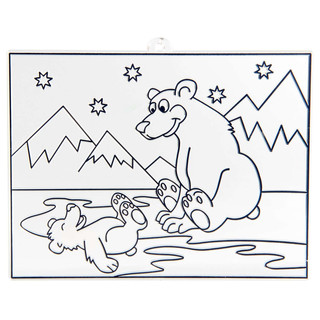 Набор для росписи витража 'Белые медведи', Фабрика Фантазий 2