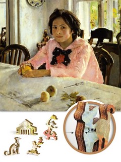 Пазлы деревянные 'Девочка с персиками' В.А. Серов, 140 деталей 1