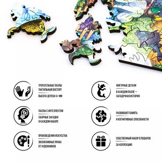 Пазл деревянный 'Болотная семейка' 75 деталей 2