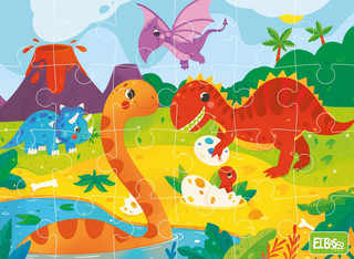 Мягкий пазл для малышей Динозавры, 24 элемента, El`BascoKids 3