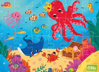 Мягкий пазл для малышей Подводный мир, 24 элемента, El`BascoKids 3