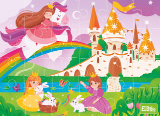 Мягкий пазл для малышей Принцессы, 24 элемента, El`BascoKids 3
