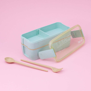 Ланчбокс 'Convenient' зеленый ложка+вилка 4