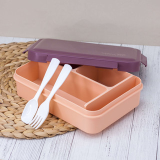 Ланчбокс ENJOY LIFE розовый ложка вилка, артикул N927-2 4