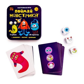Настольная игра 'Поймай монстрика' (жестяная коробочка)  12