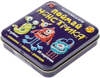 Настольная игра 'Поймай монстрика' (жестяная коробочка)  3