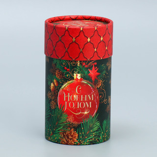 Коробка-тубус подарочная «С Новым годом», 8 х 14.5 см