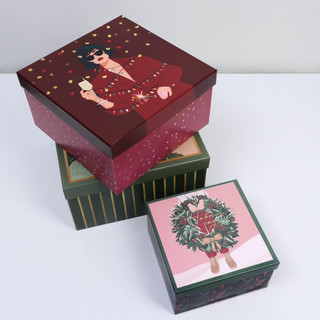 Коробка подарочная 'Happy new year' №7. Цена за 1 коробку раз...