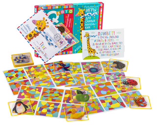 Пластиковое лото для малышей. Разноцветные картинки. Подбираем витражи 2