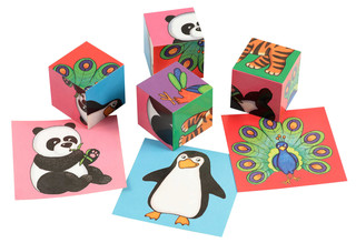 В зоопарке. Умные кубики в поддончике. IQ Кубики, 4 штуки 3