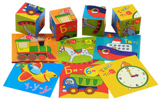 Что как звучит? Умные кубики в поддончике. IQ кубики, 4 штуки 2