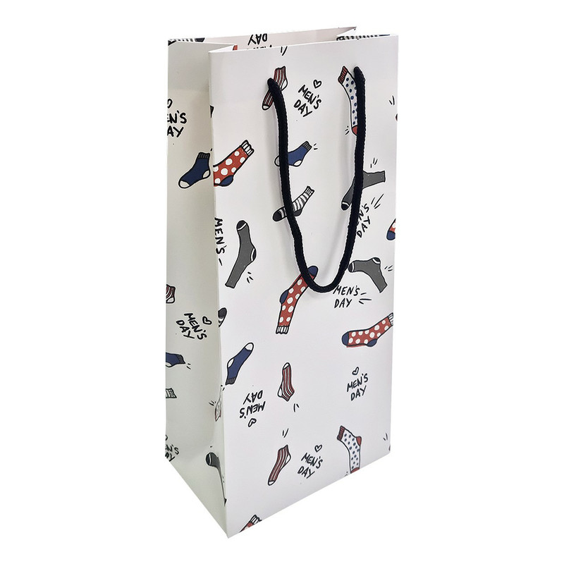 Пакет подарочный 'Men's day' 15 х 32 см (носки) Be Smart