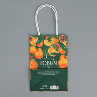 Пакет крафтовый «Мандариновое настроение», 15 x 10 x 6 см 8