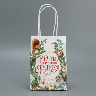 Пакет крафтовый «Мечты сбудутся», 15 x 10 x 6 см 4