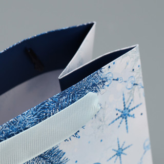 Пакет ламинированный квадратный «Снежинки», 14 x 14 x 9 см 4