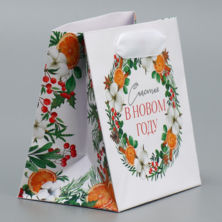 Пакет ламинированный квадратный «Счастье», 14 x 14 x 9 см 2