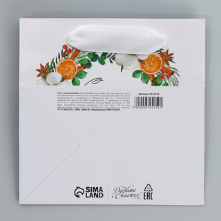 Пакет ламинированный квадратный «Счастье», 14 x 14 x 9 см 7