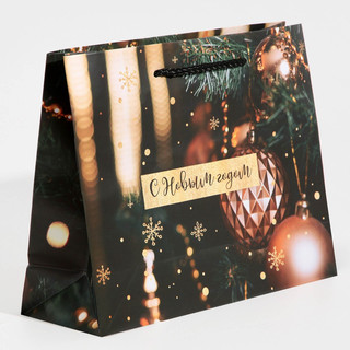 Пакет ламинированный горизонтальный «Золотое шары», MS 23 x 1...