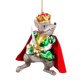 Украшение Мышиный Король 13см, стекло+полирезин