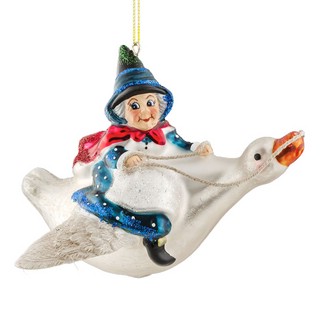 Украшение Матушка Гусыня 14см, стекло