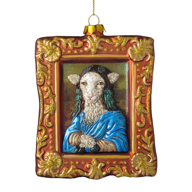 Украшение Джоконда 14см, стекло