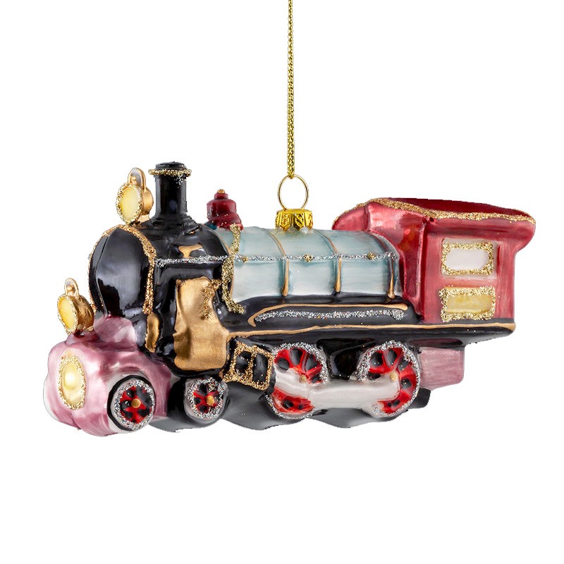 Украшение Ретро-паровоз 13см, стекло