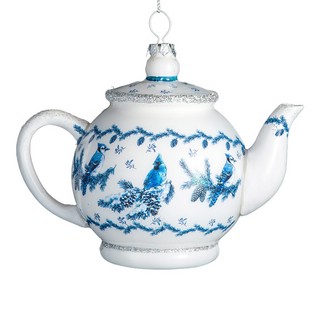 Украшение Чайничек 12см, стекло