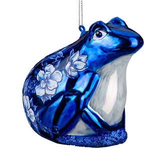 Украшение Лягушка 10см, стекло