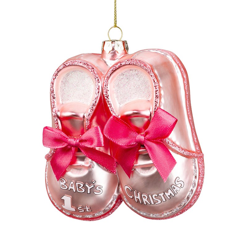 Украшение Пинетки розовые 11см, стекло