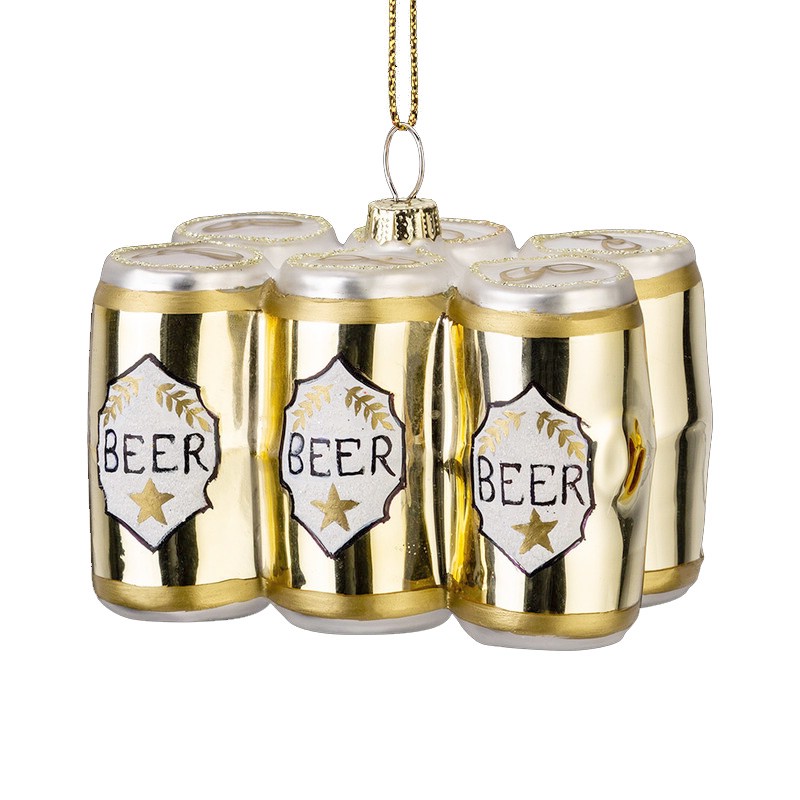 Украшение Упаковка пива 9см, стекло