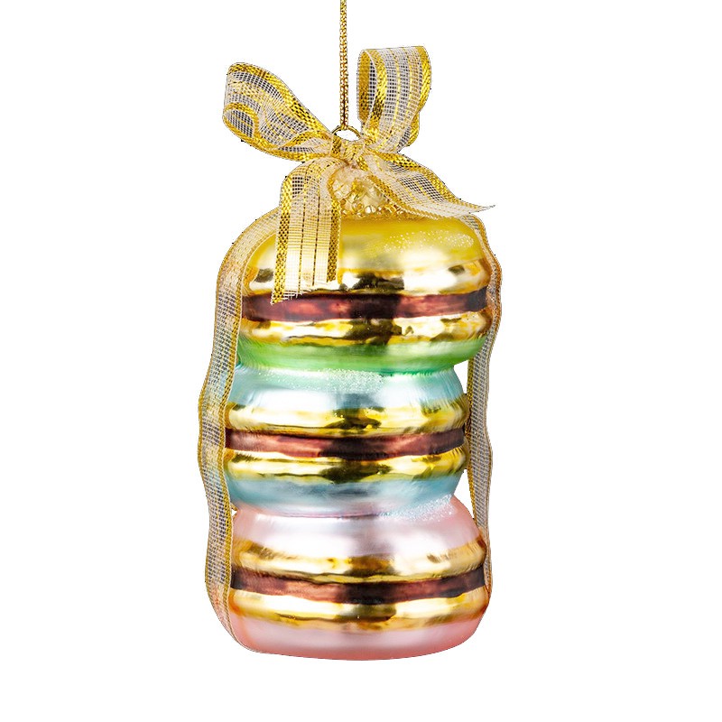 Украшение Набор французских пирожных Макарон 13см, стекло