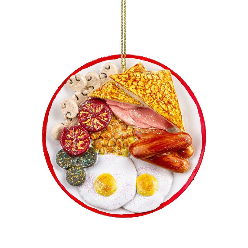 Украшение Английский завтрак 9см, полирезина