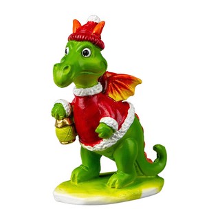 Сувенир Дракон с фонариком 9см, полирезина