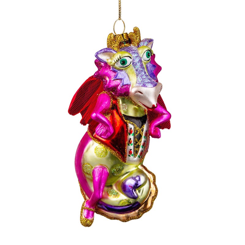 Украшение Дракоша - Звезда Востока 14см, стекло